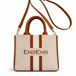 Bebe Brown and Cream Crossbody Bag